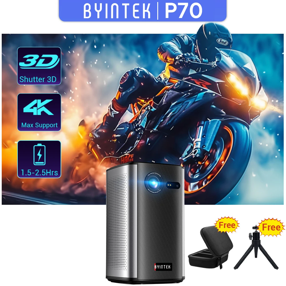 Byintek p70 проектор 4k 1080p dlp