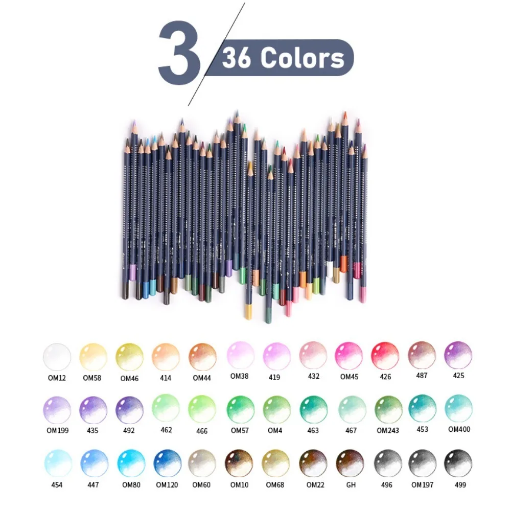 Набор деревянных карандашей 12/24/36 цветов - Фотография_2