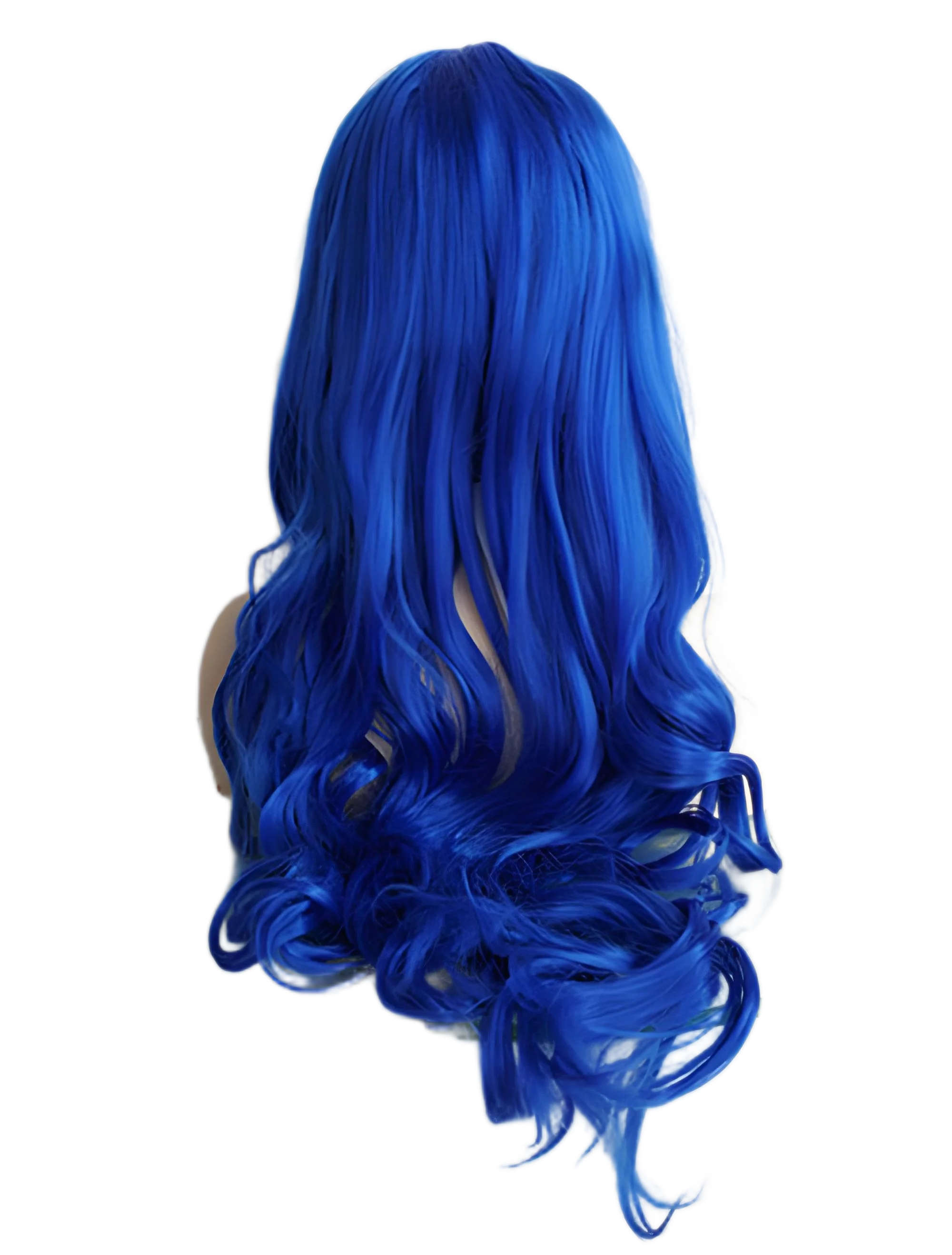 22-дюймовый синий длинный волнистый парик – средняя часть - Фотография_3