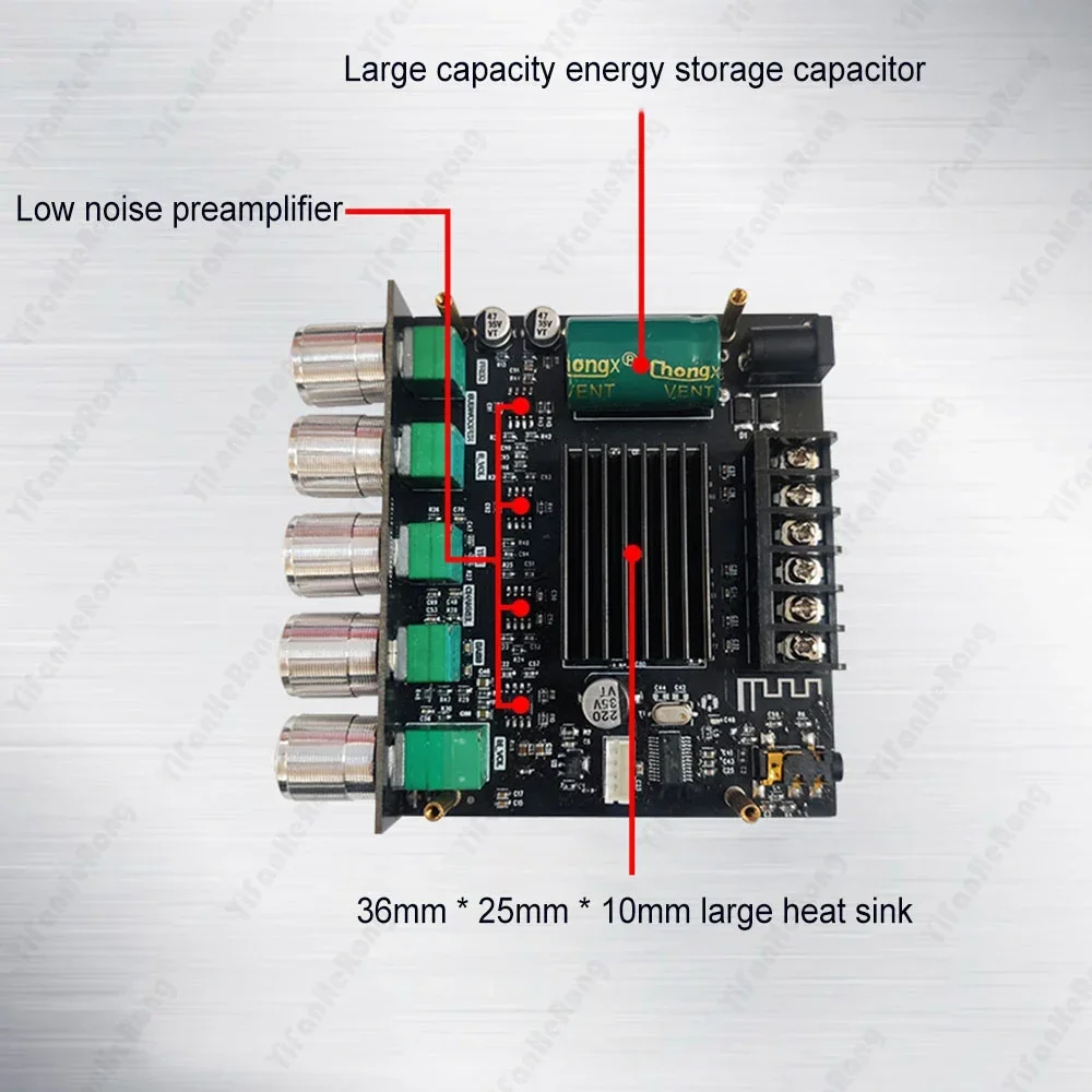 Zk-mt21 2,1-канальный bluetooth-совместимый усилитель сабвуфера - Фотография_3