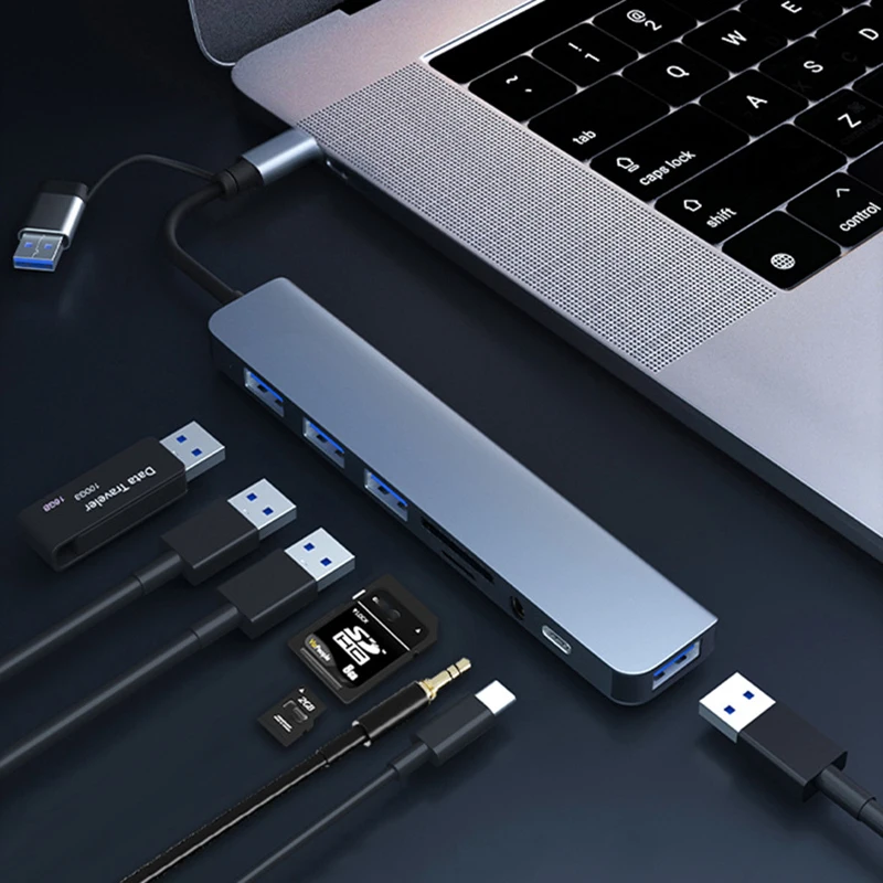 8-in-2 usb-концентратор 3.0 usb c-концентратор - Фотография_2