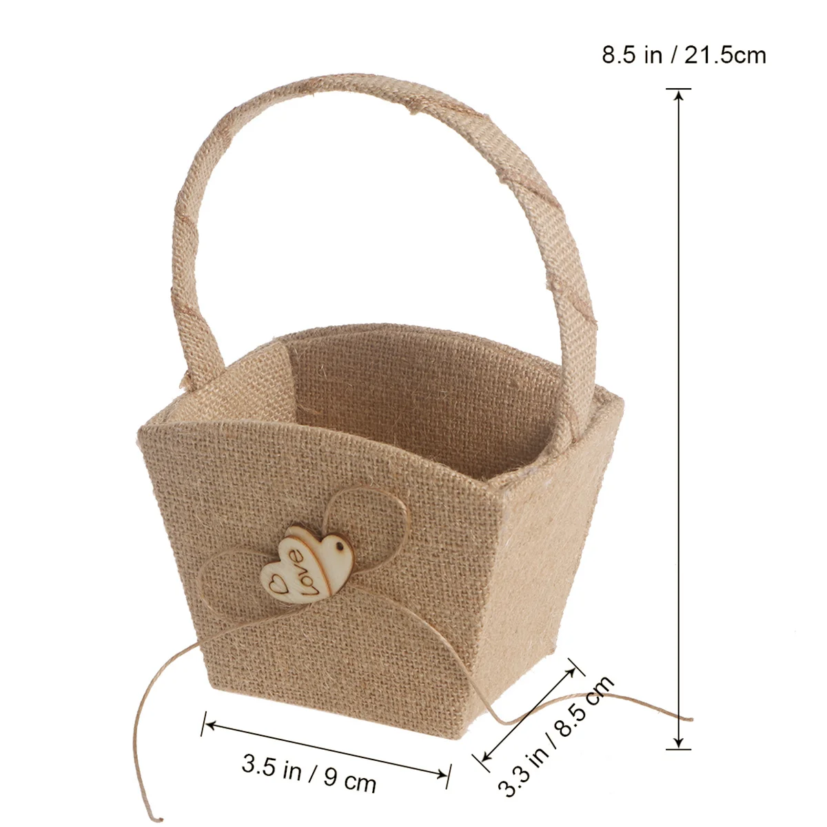 Натуральный цветок мешковины 9x7 - Фотография_3