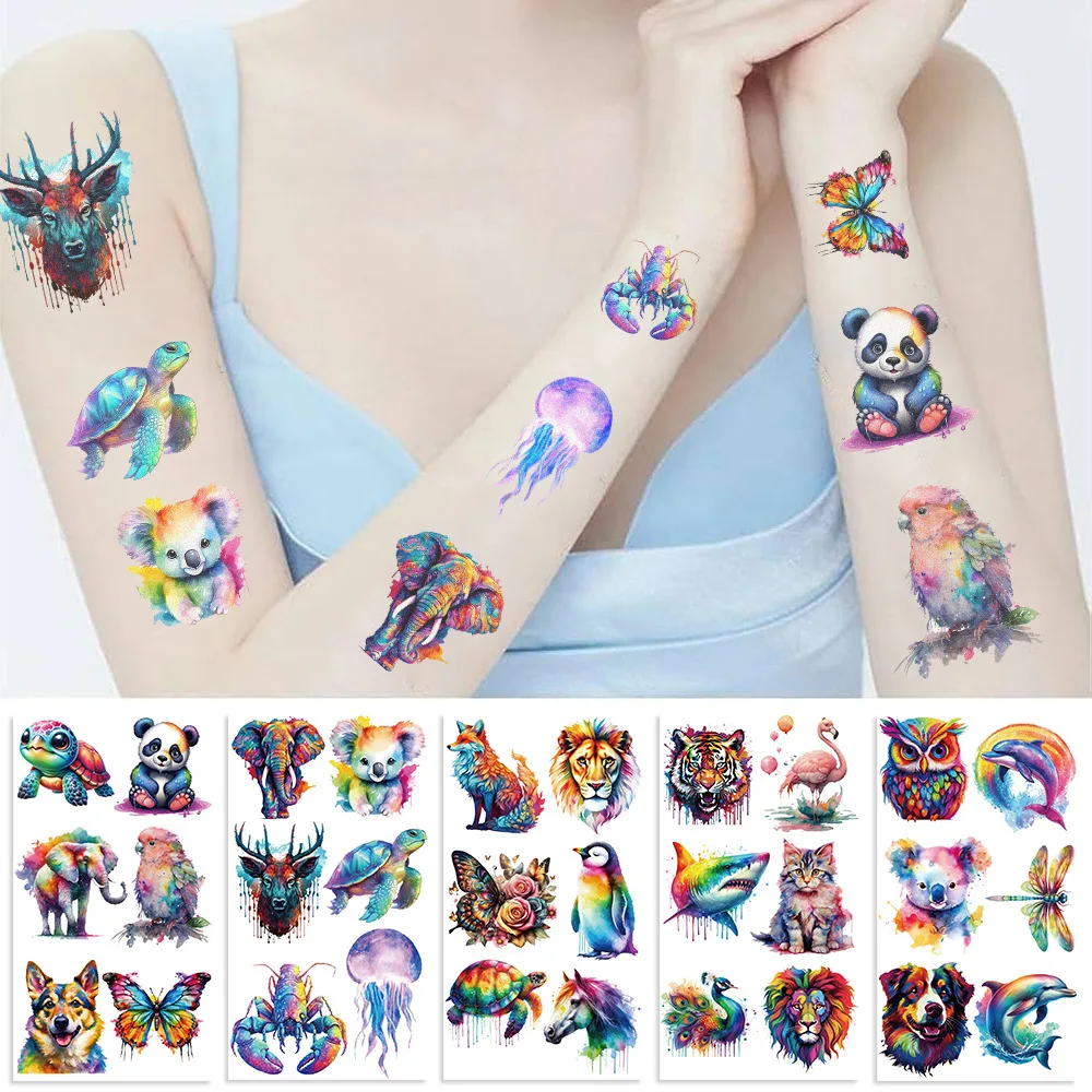 Красочные временные татуировки с животными - Фотография_6