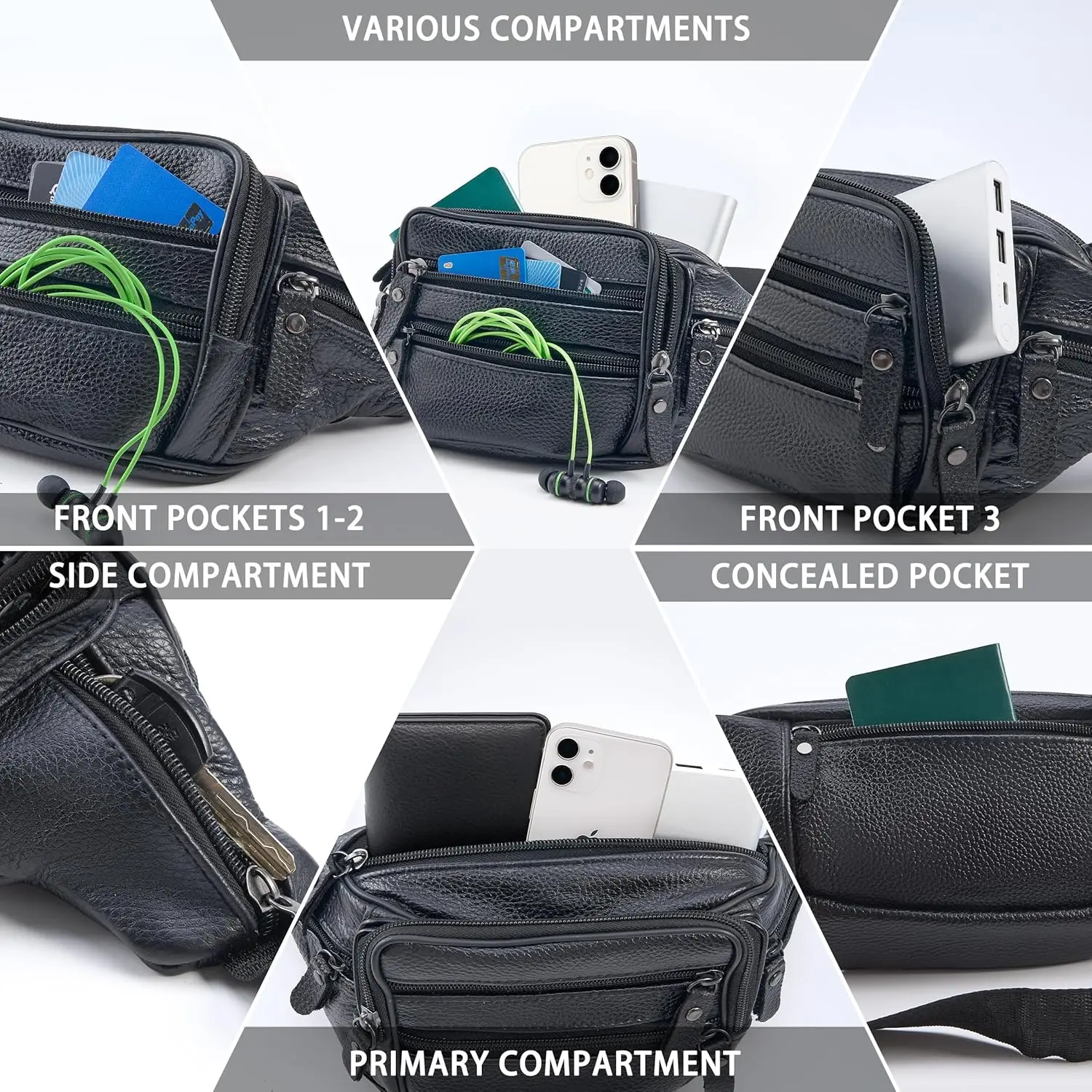 Кожаная поясная сумка для женщин и мужчин - Фотография_4