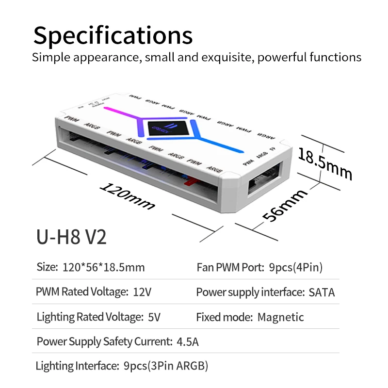 Upsiren u-h8 5 в 3-контактный argb - Фотография_5
