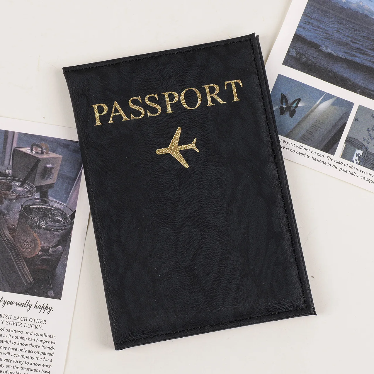 Новый цветной держатель для паспорта с буквенным принтом - Фотография_4