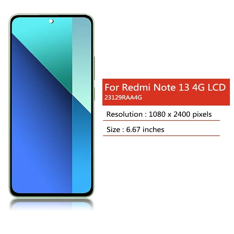 Жк-дисплей super amoled для xiaomi redmi note 13 4g 23129raa4g 23124ra7eo - Фотография_2
