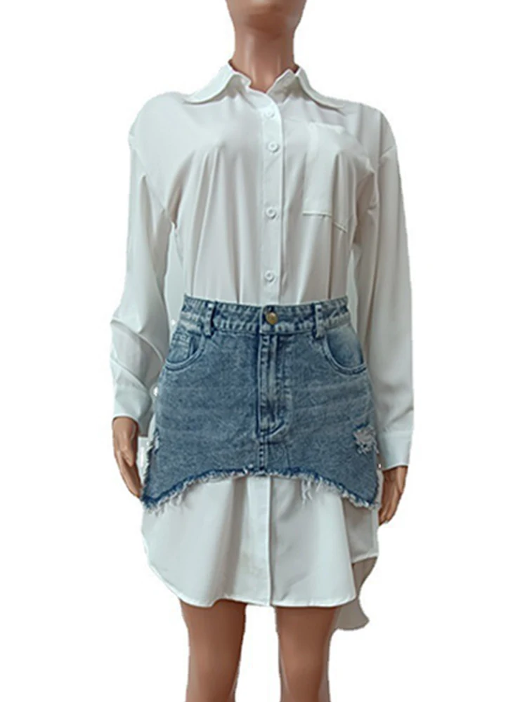 Simenual однотонная осенняя рубашка - Фотография_5