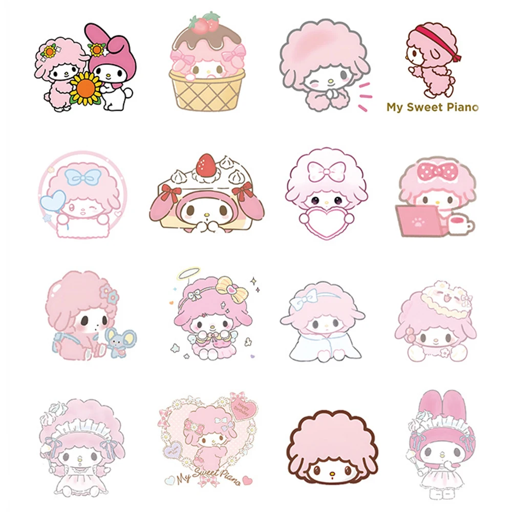 Милые наклейки с героями мультфильмов «мое сладкое пианино» - Фотография_4