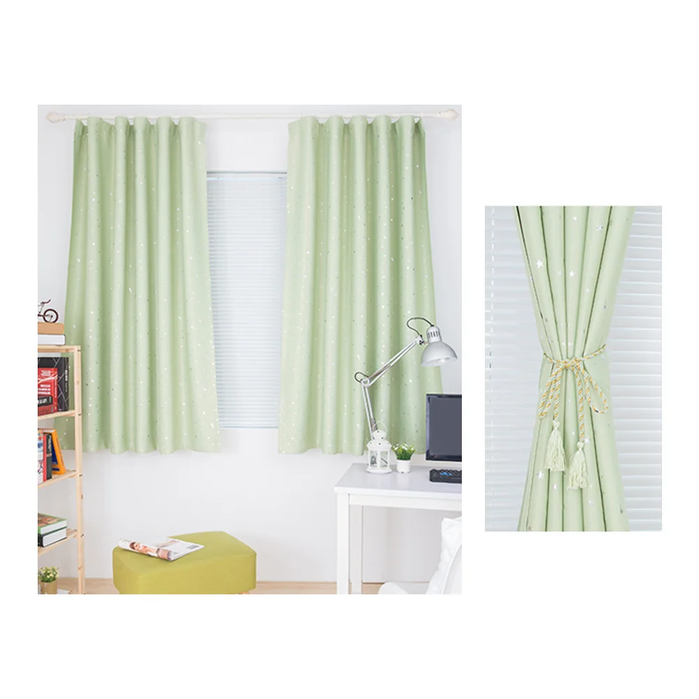 100x250 см элегантные плотные оконные шторы со звездами и узором - Фотография_2