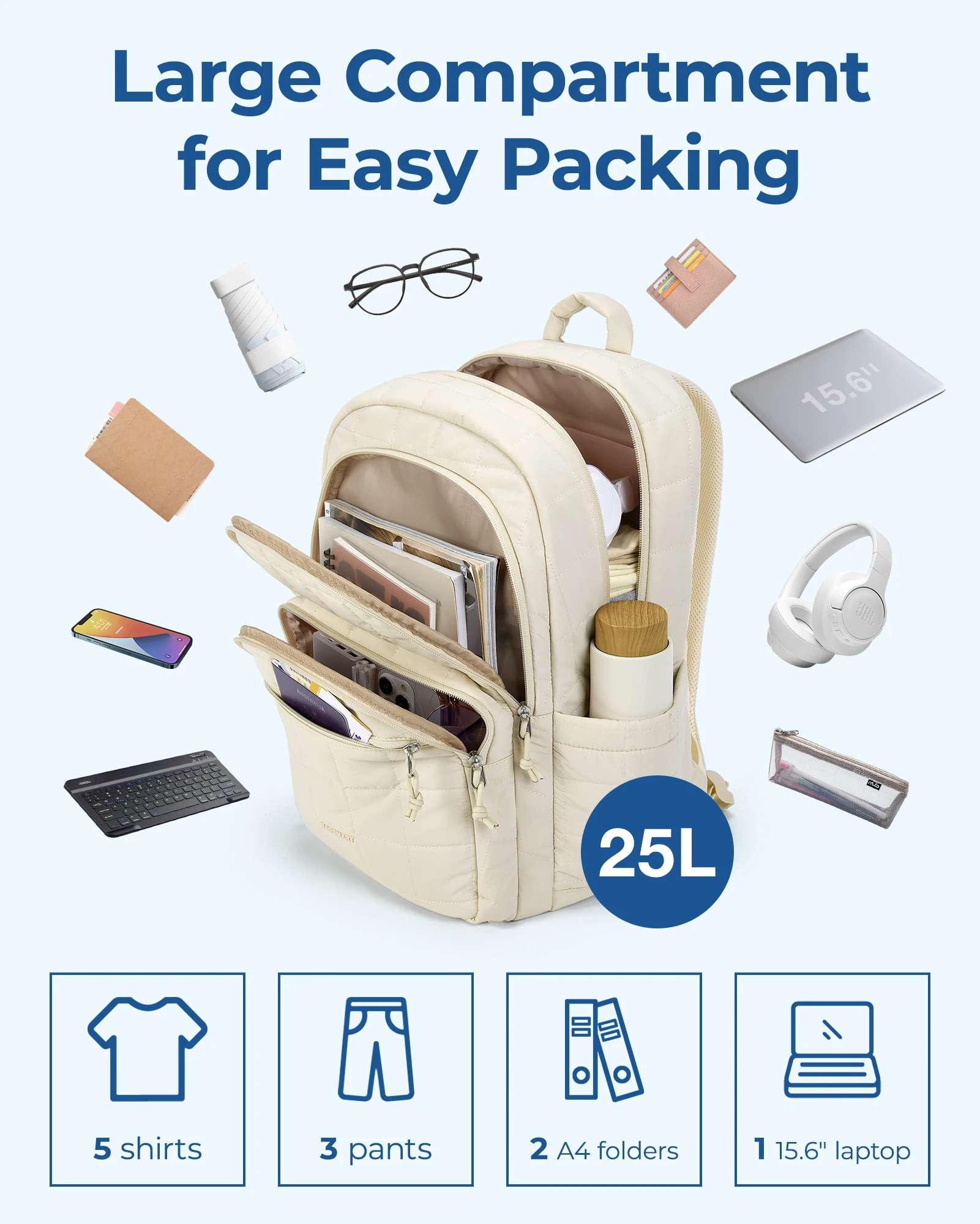 Bagsmart женская рюкзак для школы для девочек - Фотография_6