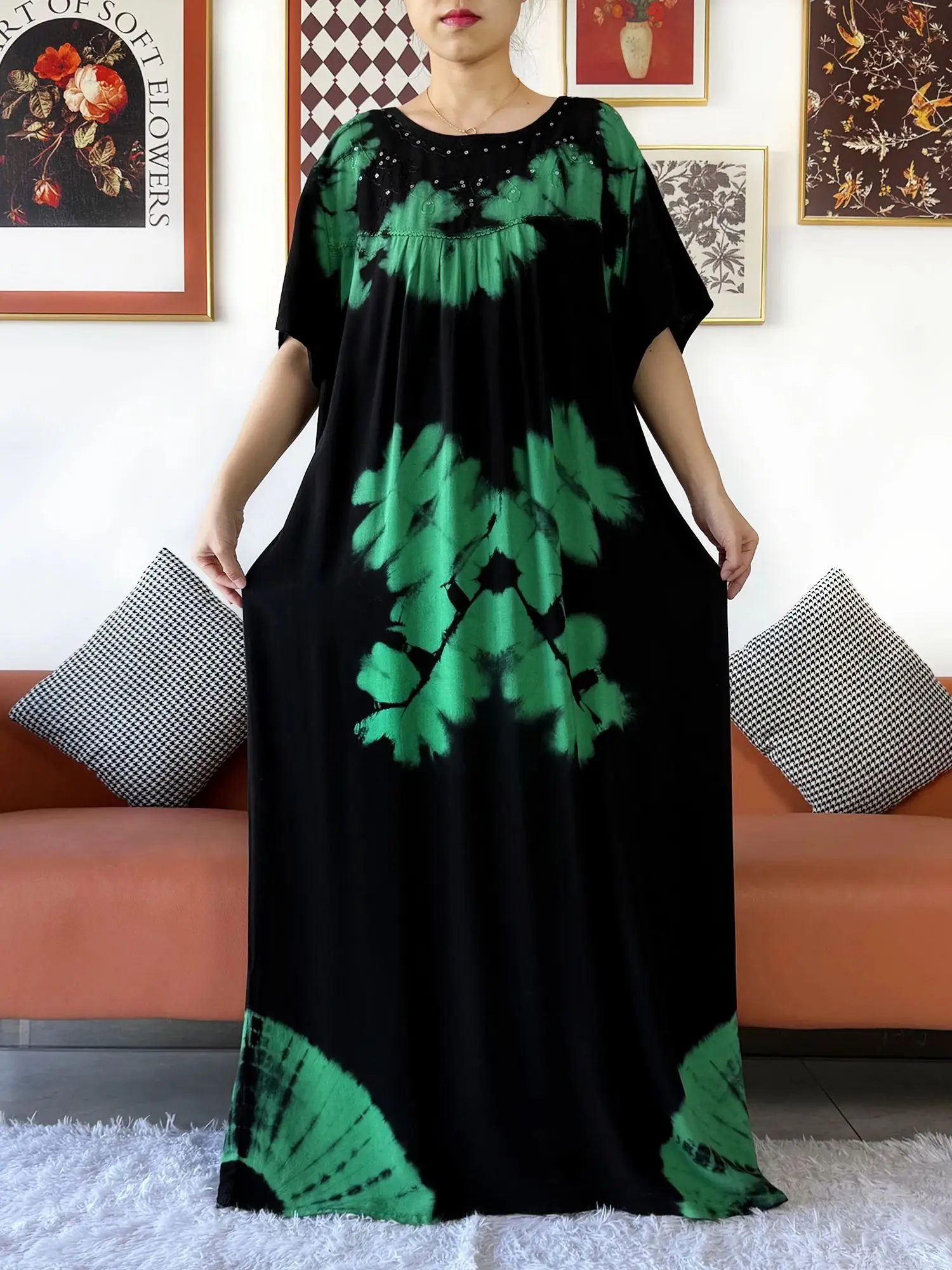 Последнее праздничное платье из хлопка с принтом - Фотография_2