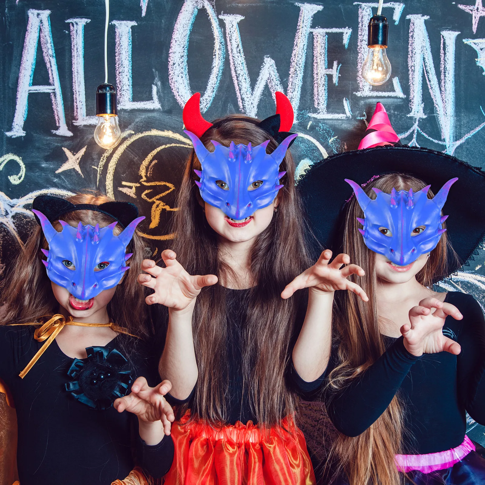 Мультяшная детская маска дракона на хэллоуин - Фотография_2