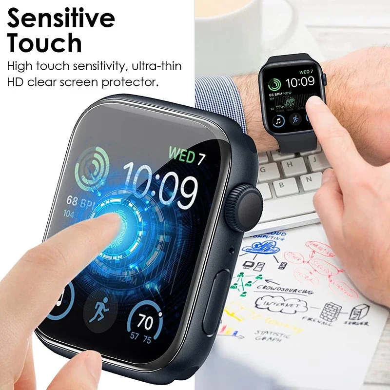 Полностью изогнутая защитная пленка для экрана apple watch ultra 3 49 мм - Фотография_5