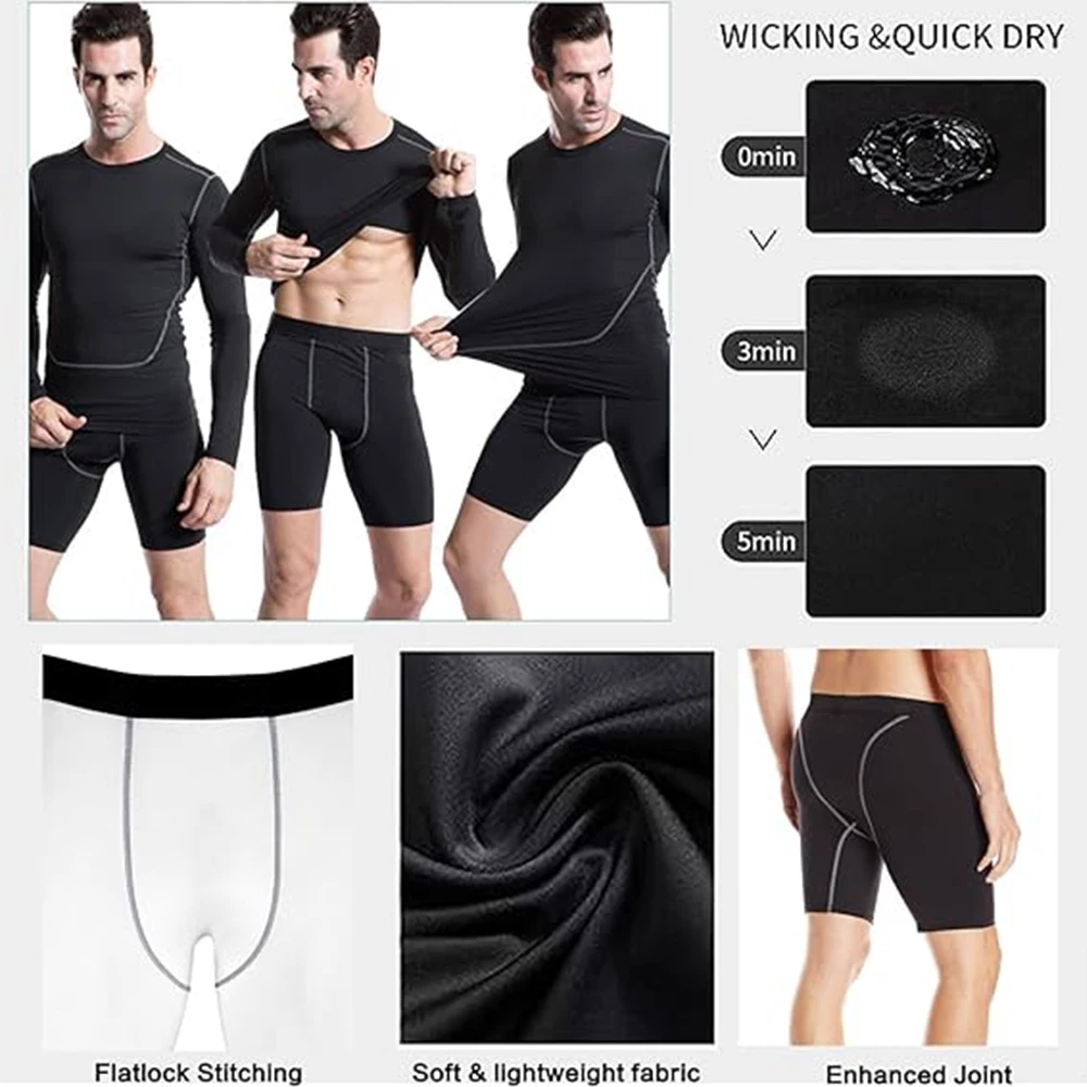 Компрессионное женское спортивное нижнее белье для бега 3 шт. - Фотография_6