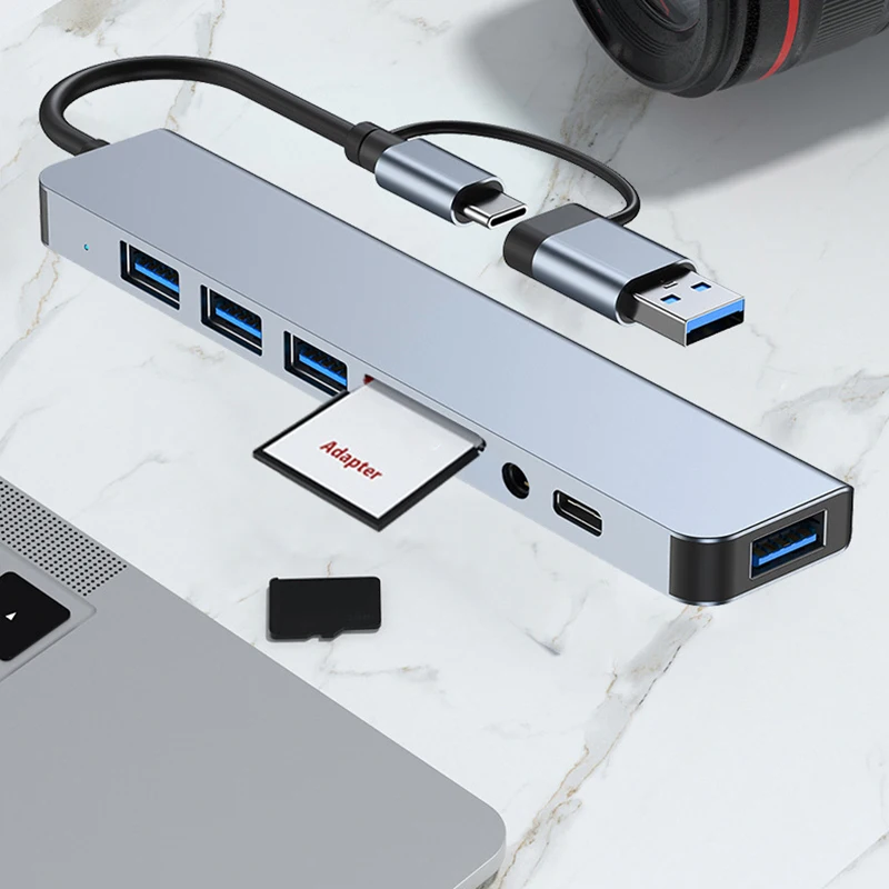 8-in-2 usb-концентратор 3.0 usb c-концентратор - Фотография_4