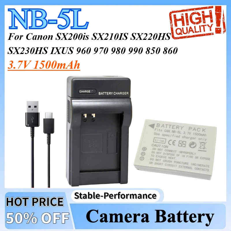3,7 в nb-5l nb5l nb 5l аккумулятор