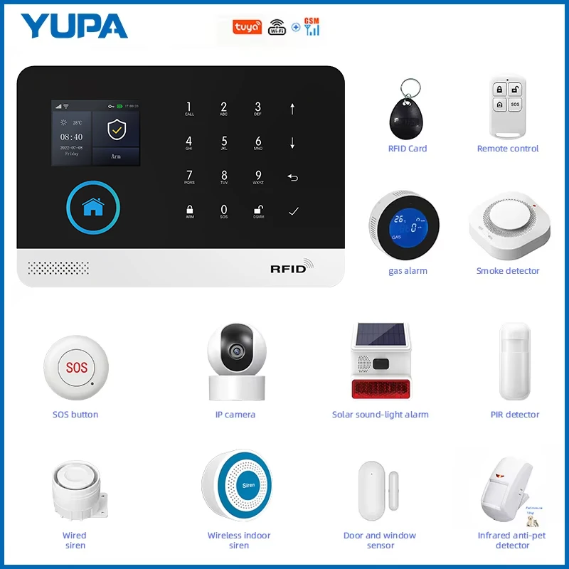 Tuya wi-fi gsm 2g домашняя охранная