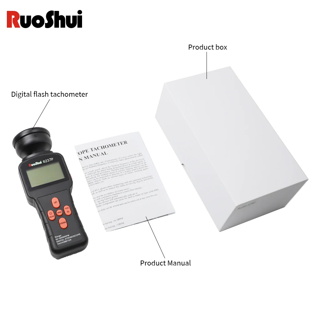 Тестер тахометра с цифровой ручкой ruoshui - Фотография_6