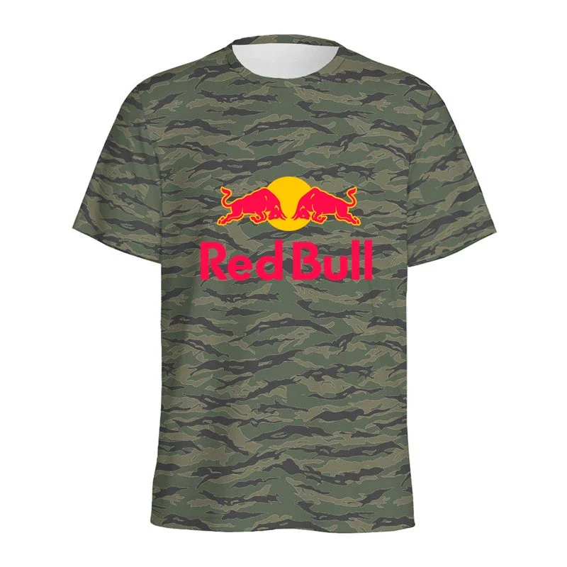 Камуфляжная футболка с 3d принтом red bull - Фотография_3