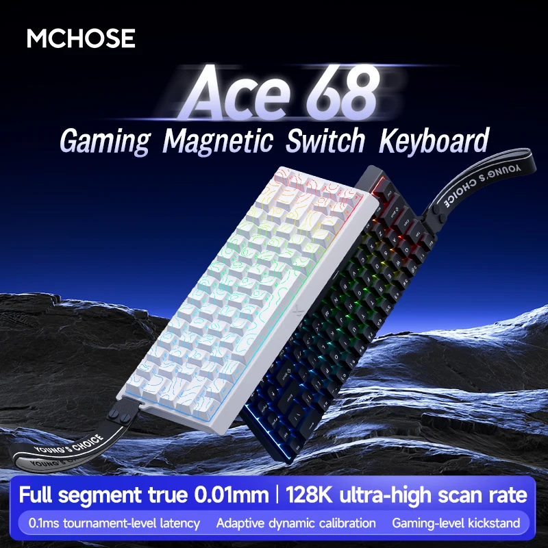 Mchose ace 60 pro 68 механическая клавиатура с магнитной осью