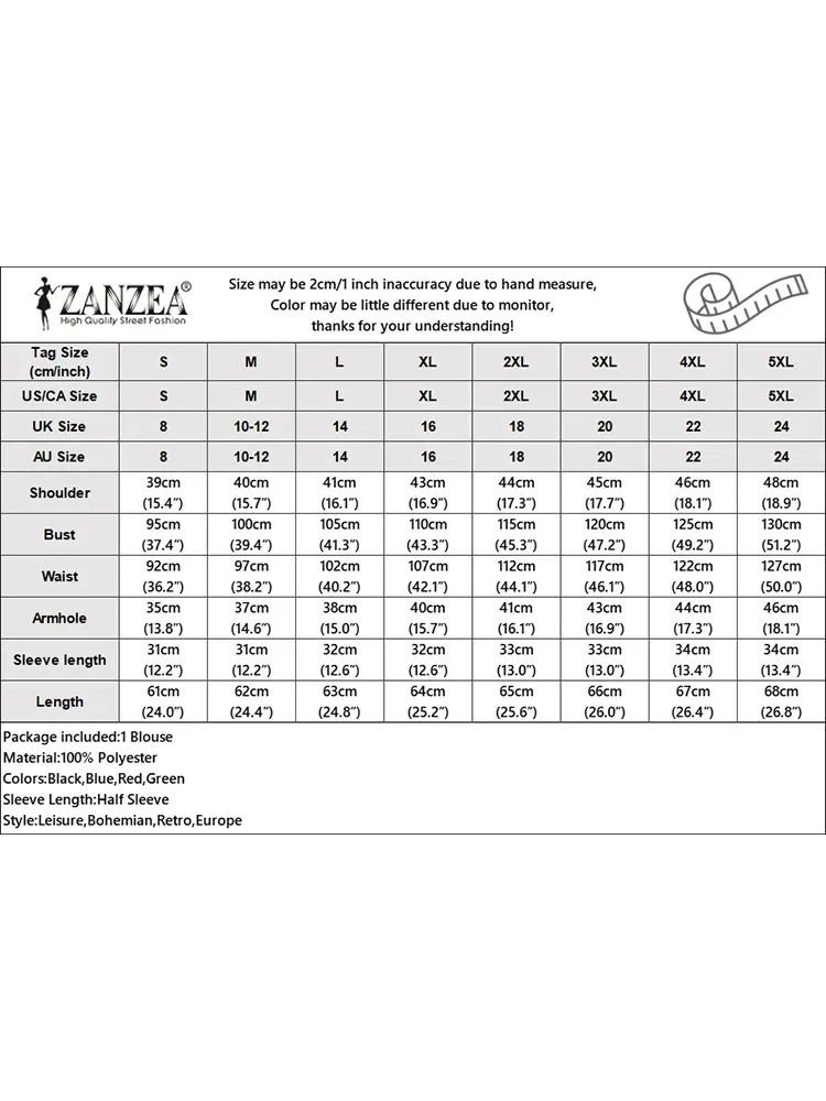 Женская повседневная блузка zanzea в горошек с принтом - Фотография_6