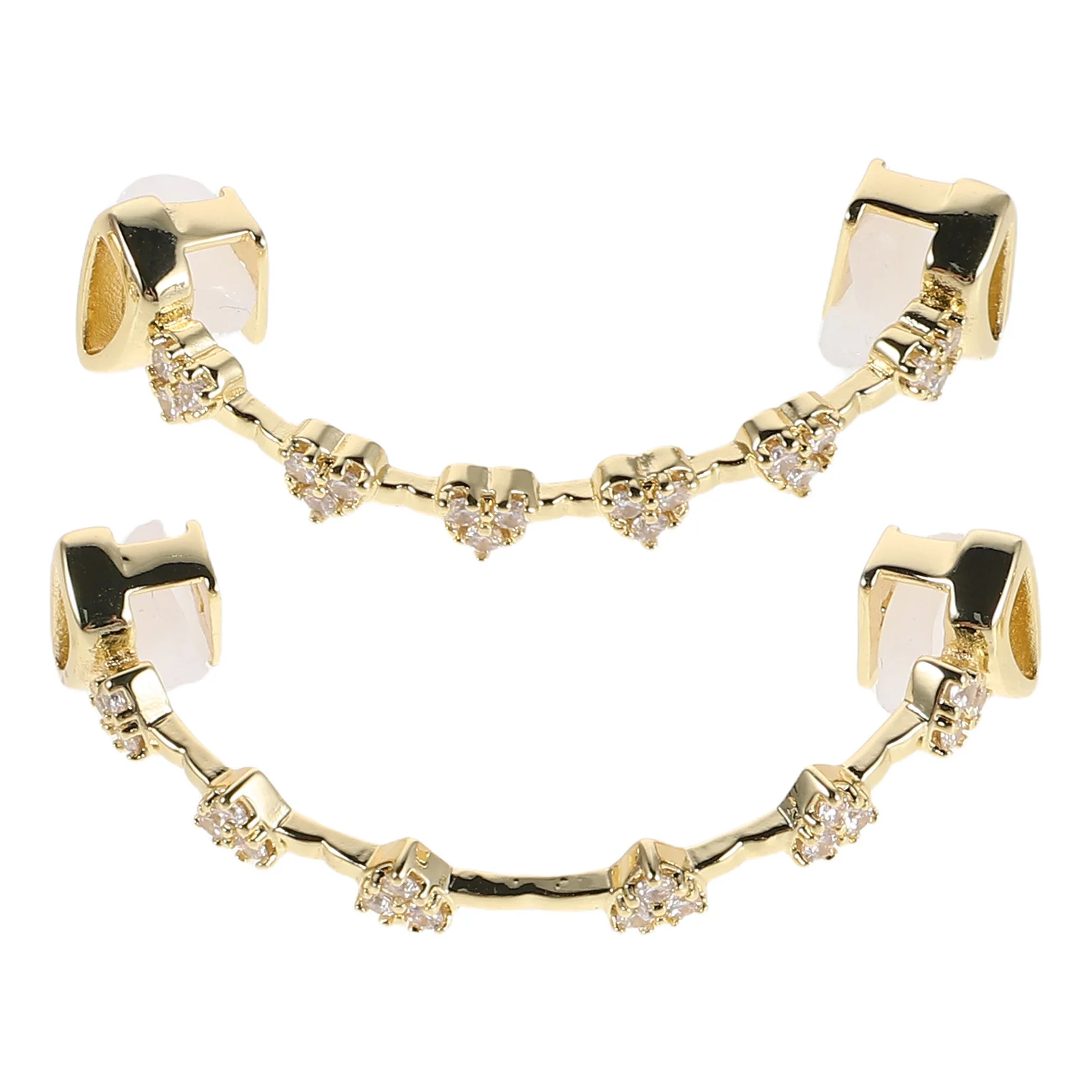 1 комплект, позолоченные стразы