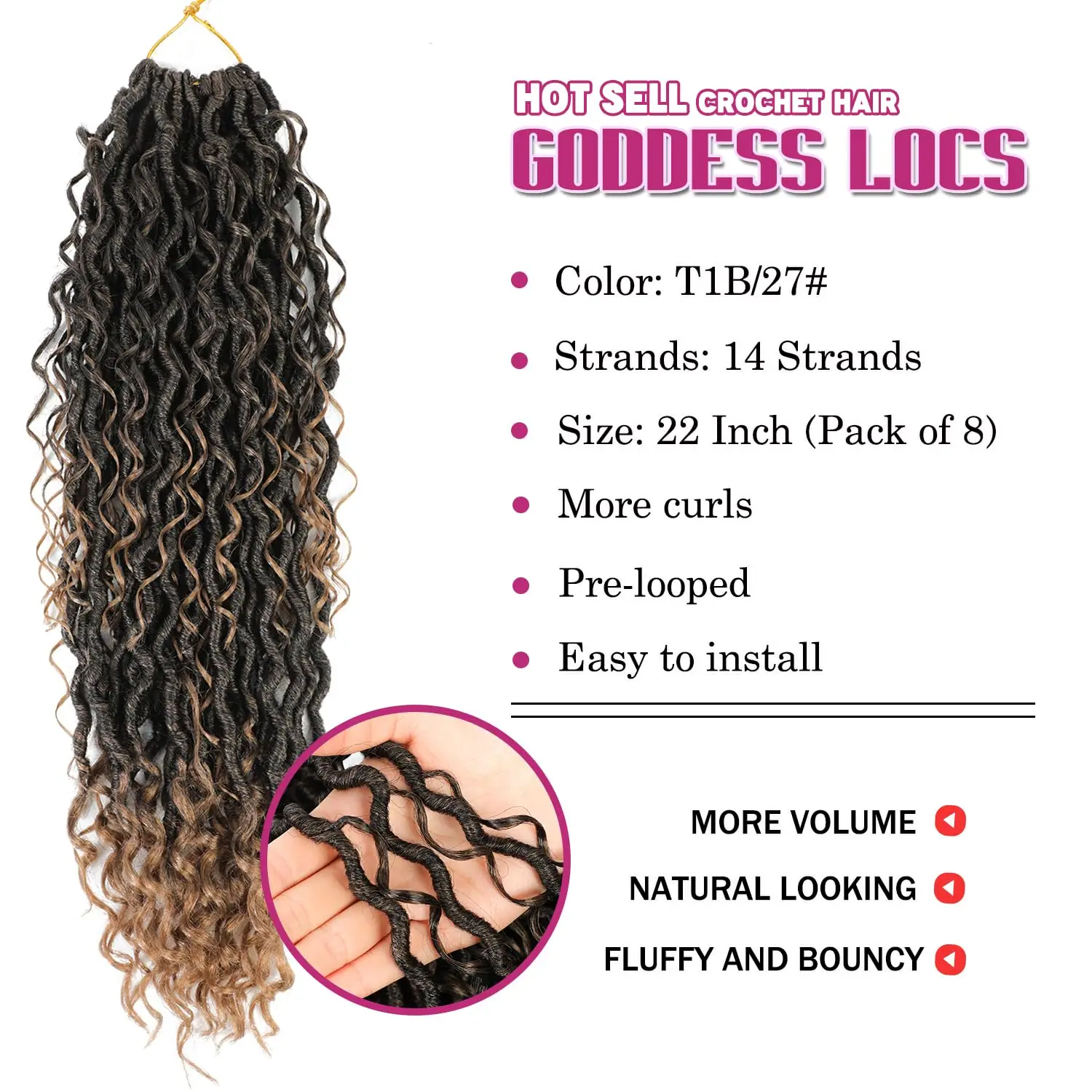 Волосы goddess faux locs для чернокожих женщин - Фотография_6