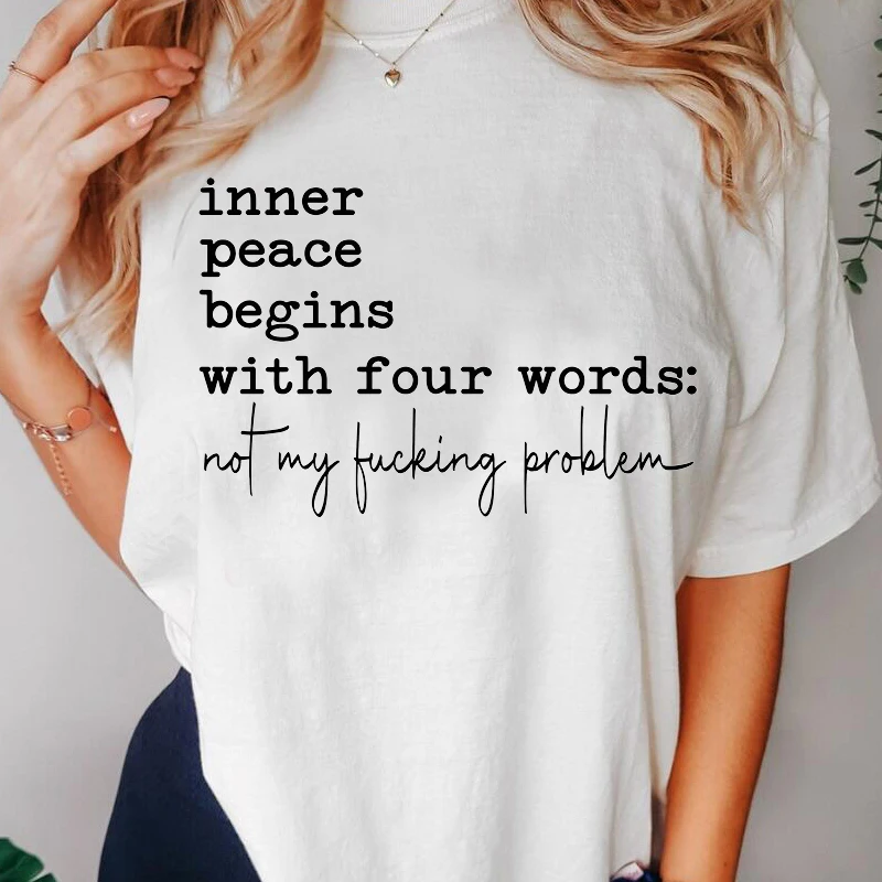 Футболки inner peace begins with four words