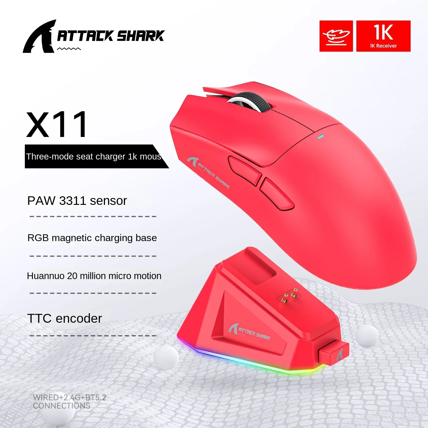 Беспроводная мышь attack shark x11 - Фотография_3