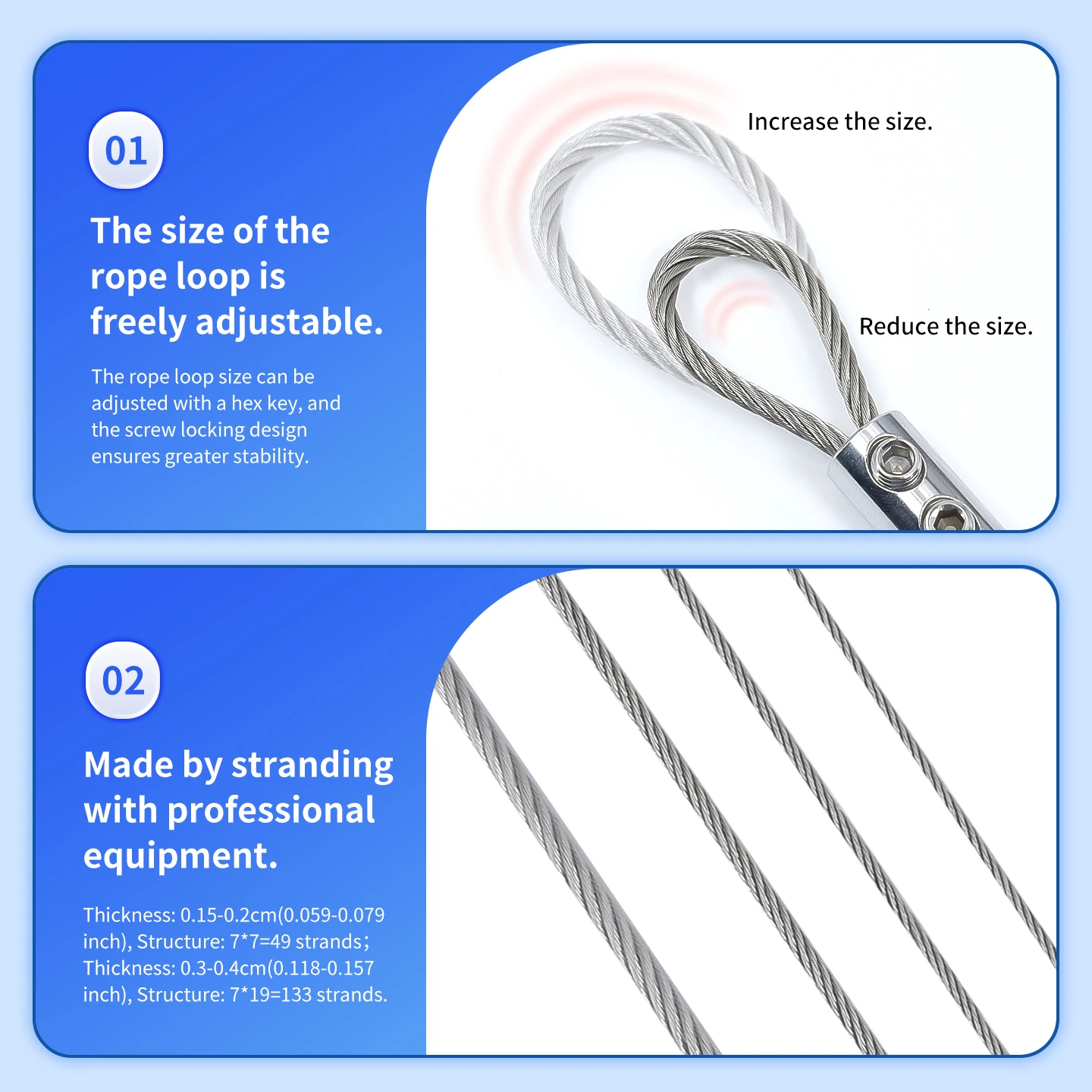 Регулируемый трос из нержавеющей стали 304 - Фотография_5