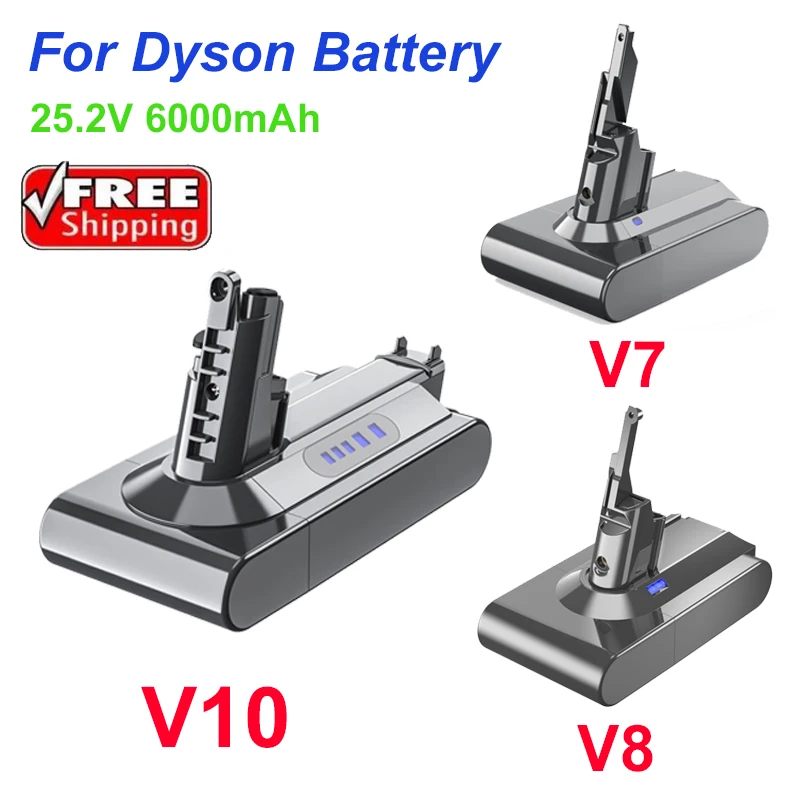 6000 мач 25,2 в для dyson v10 аккумулятор