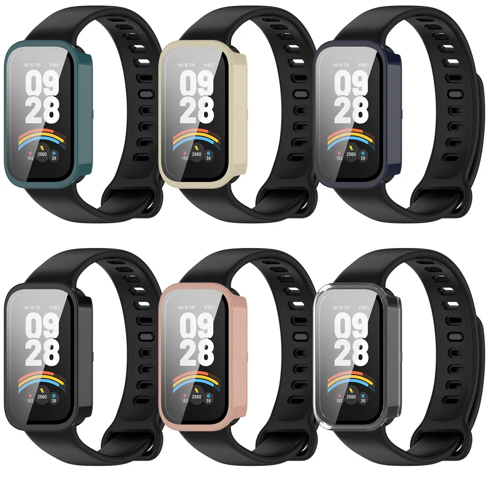 Закаленное стекло + чехол для xiaomi smart band 9 - Фотография_2