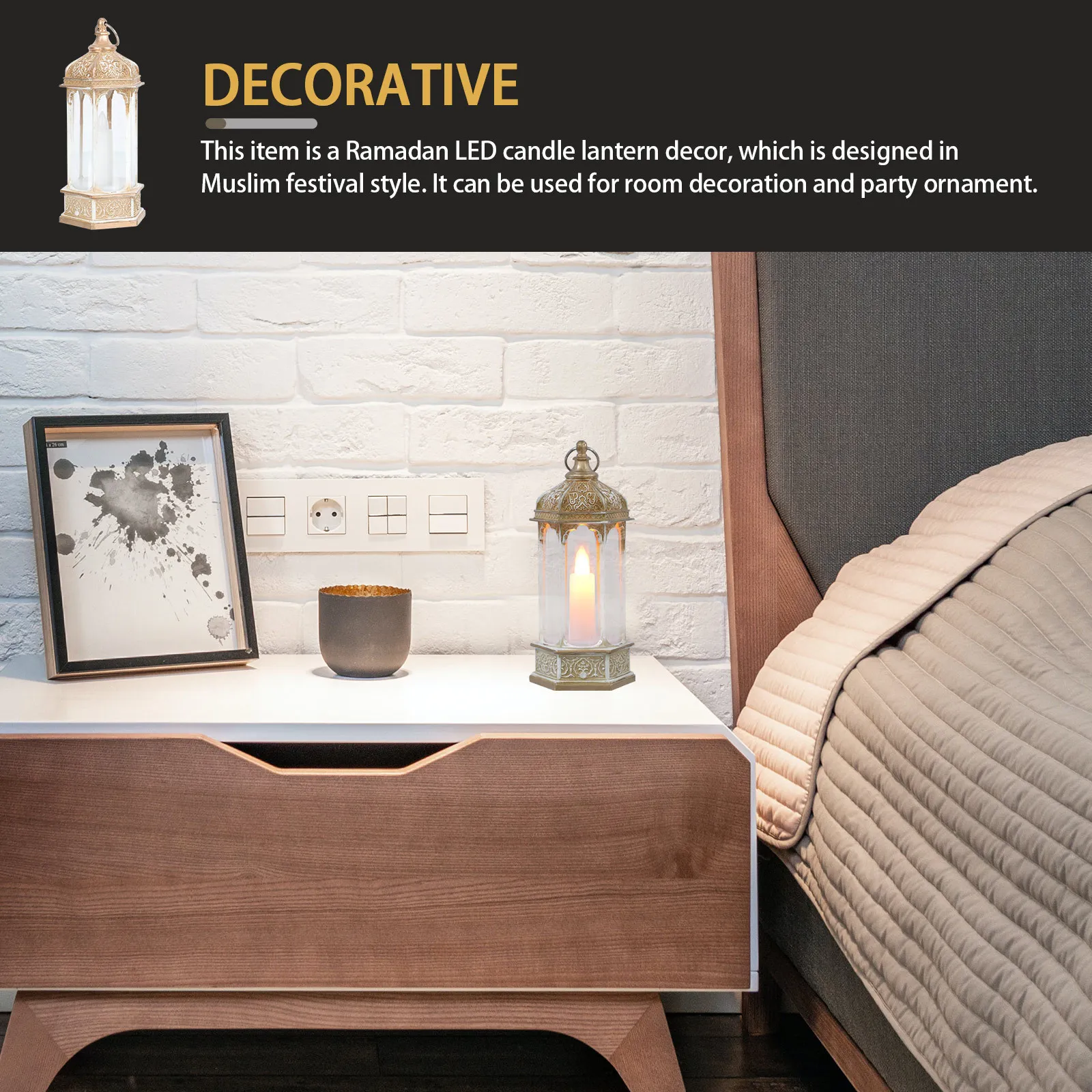 Фонарь рамадана, светодиодный креативный