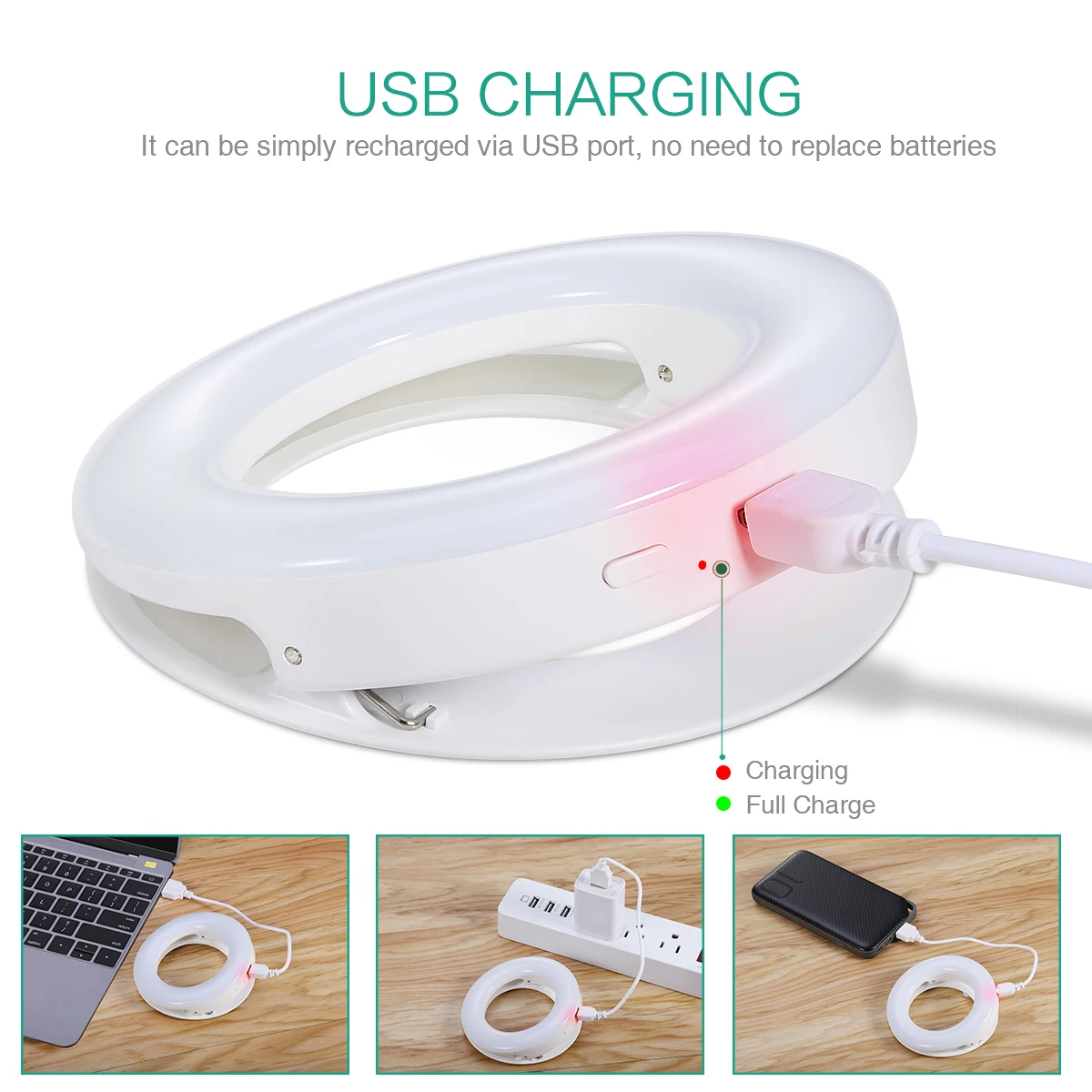 Amir свет для селфи usb перезаряжаемый - Фотография_3