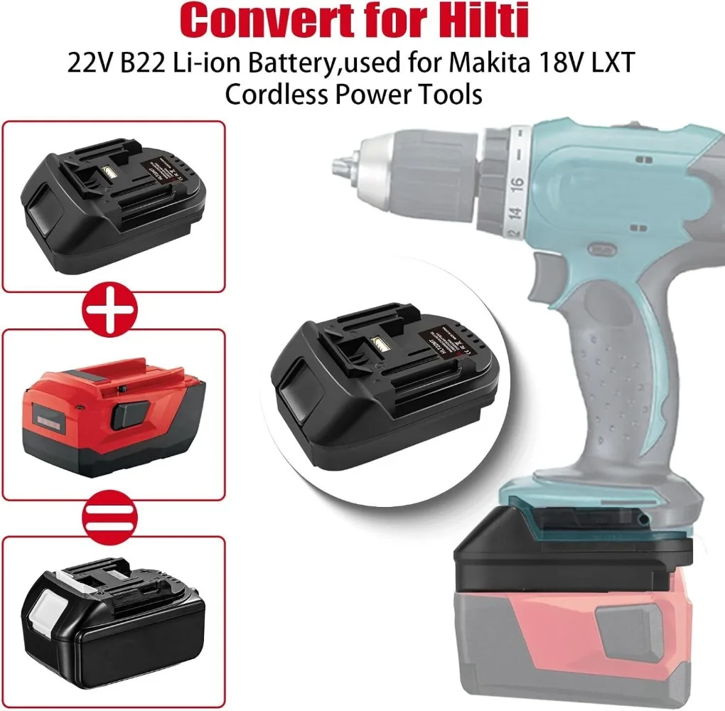 Адаптер аккумулятора для hilti на инструменты makita 18 в - Фотография_2