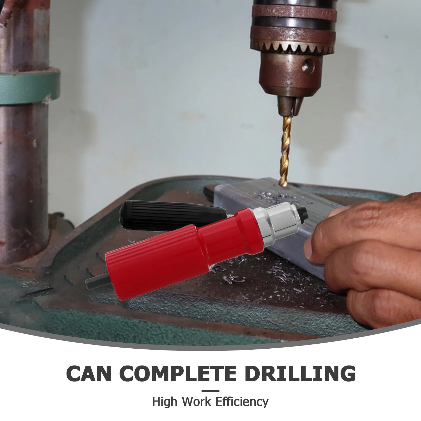 Красный адаптер для заклепочной дрели - Фотография_2