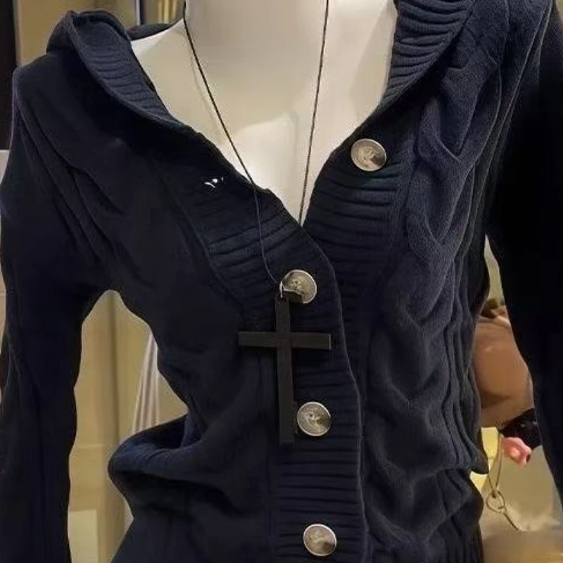 Y2k субкультура черный меховой - Фотография_4