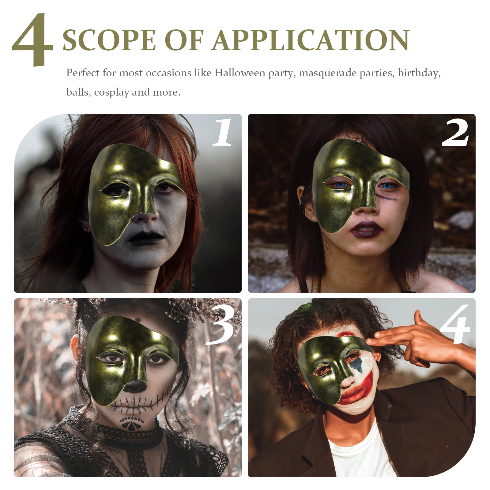 Полумаска для лица из абс-пластика