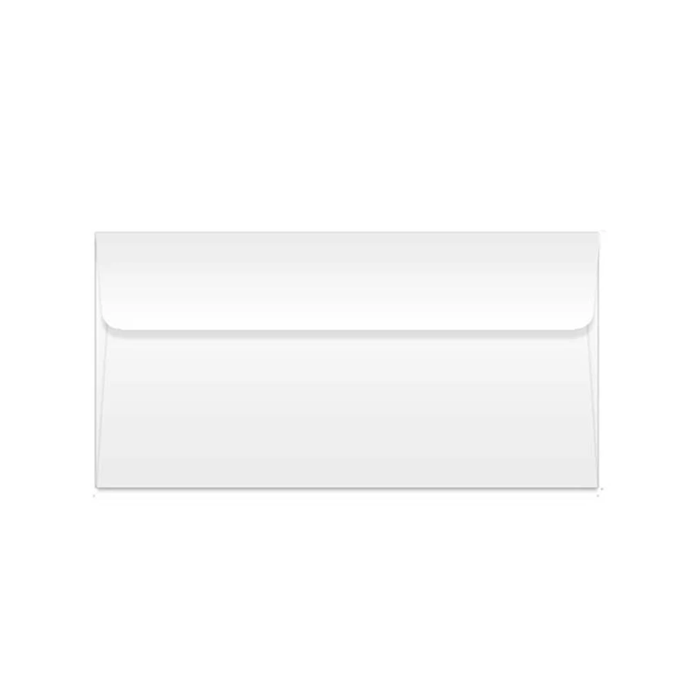 Простой белый конверт-приглашение 22x11 см