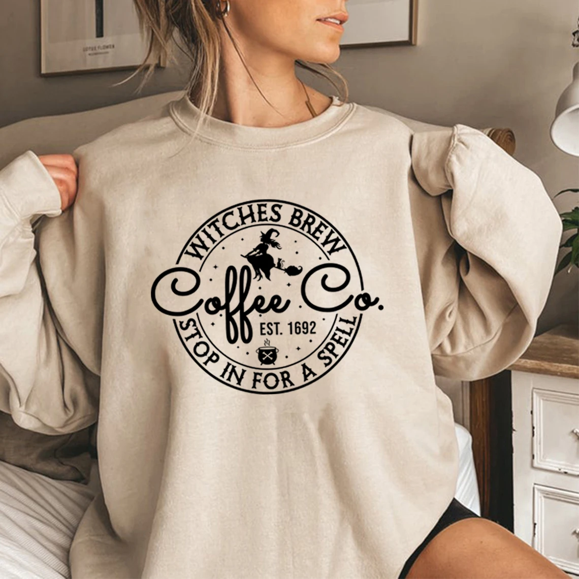 Толстовка с капюшоном witches brew coffee co - Фотография_4