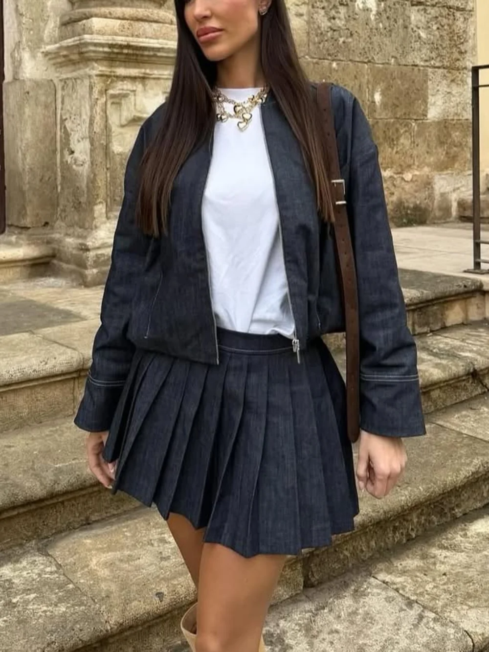 Повседневный винтажный джинсовый