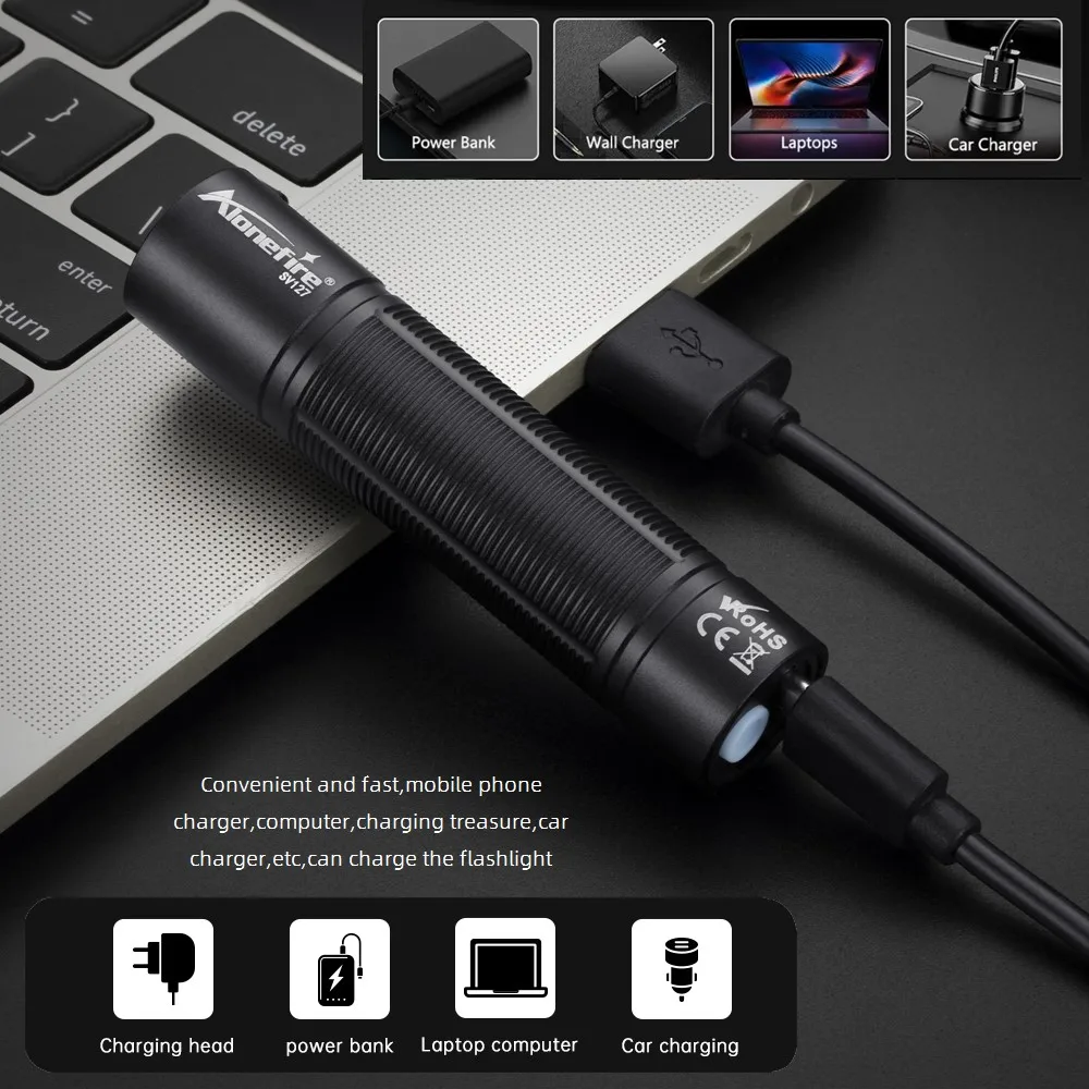 Мини 365 нм уф-фонарик usb перезаряжаемый - Фотография_5