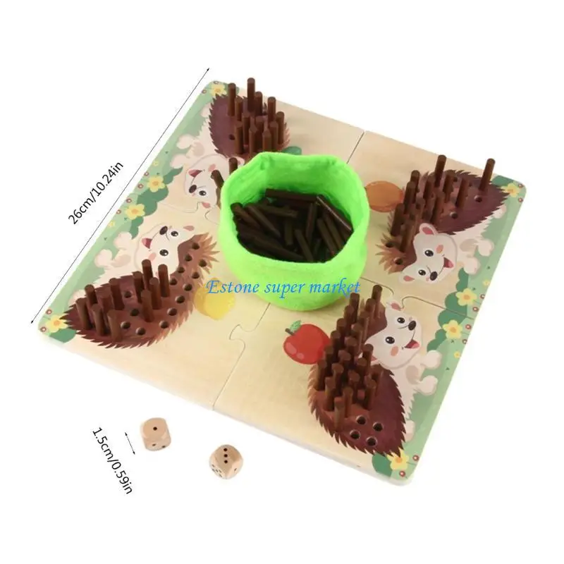 090b hedgehog game fine motor skill toy tabletop семейная игра для дома - Фотография_6