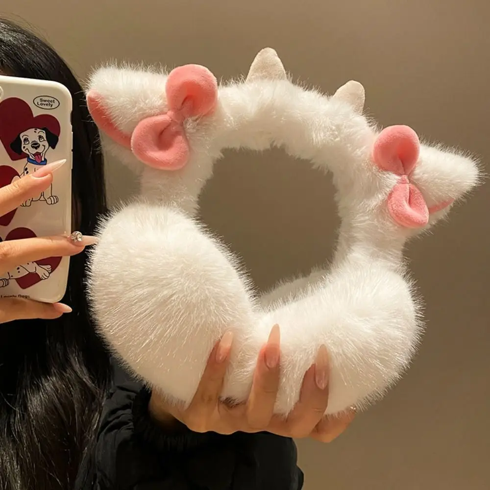 Мягкие плюшевые наушники с рогами ягненка