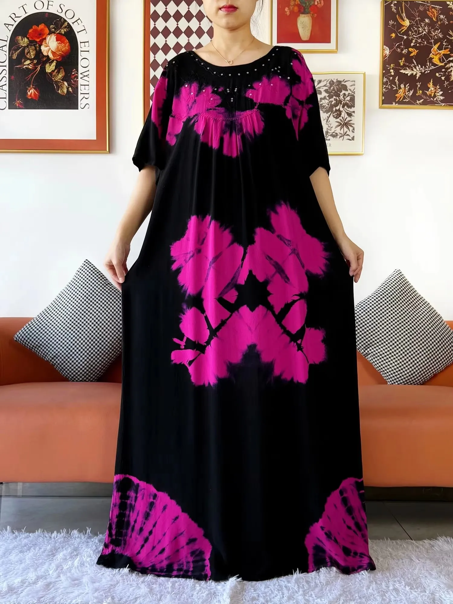 Последнее праздничное платье из хлопка с принтом - Фотография_3