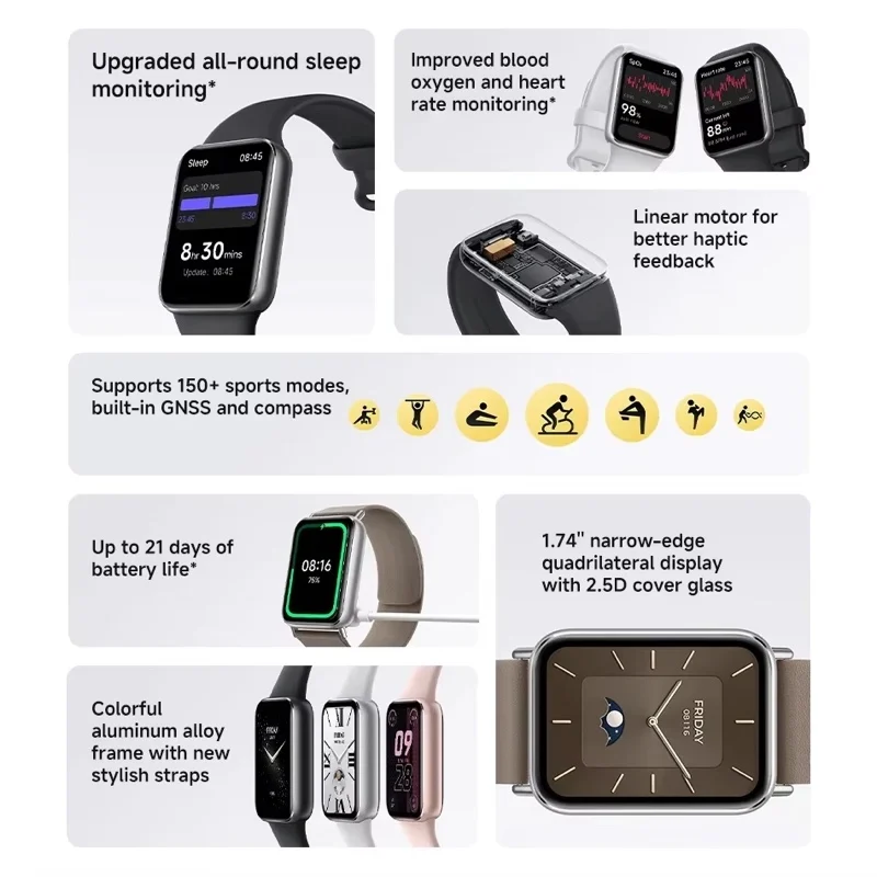Глобальная версия xiaomi smart band 9 pro smartband 1 - Фотография_2