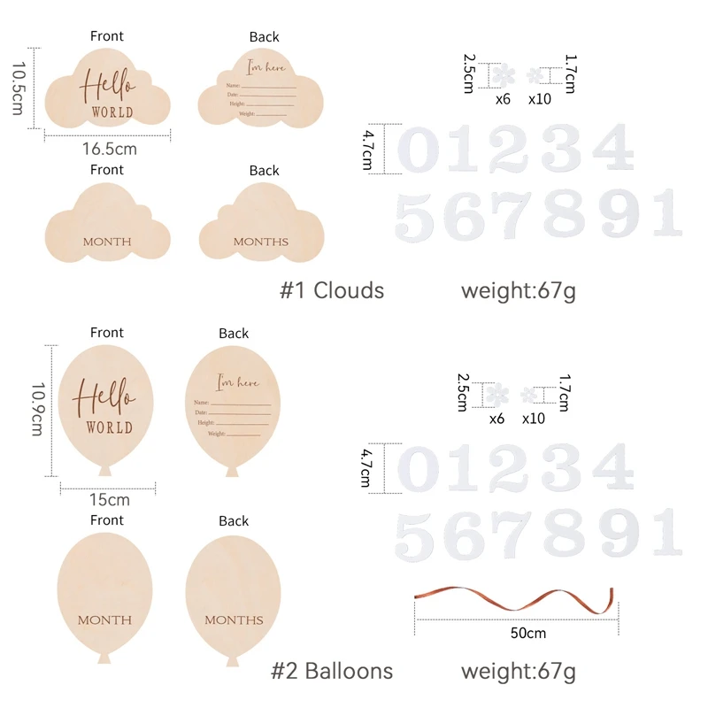 Деревянный реквизит для фотосъемки на месяц ребенка - Фотография_6