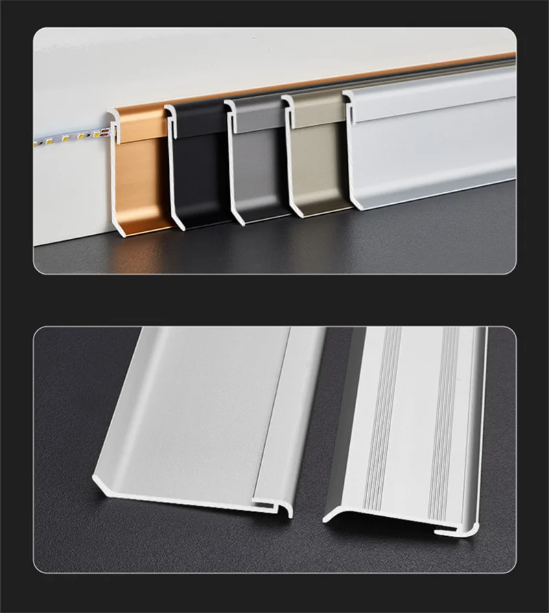 H8cm плинтус, светодиодный алюминиевый профиль - Фотография_3