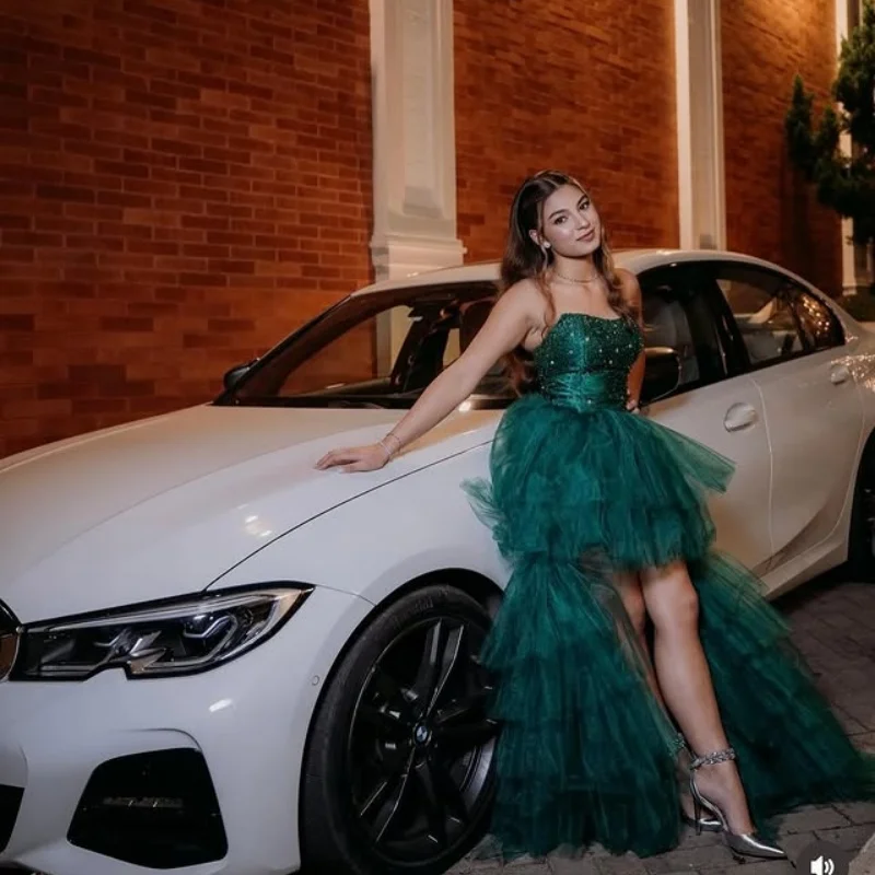 Темно-зеленые платья quinceanera - Фотография_3